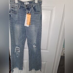 Women's Distressed Blue Jeans By Risen 13/31 New With Tags
